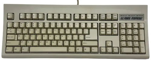 Vintage Cream Wired Computer Keyboard