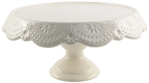 White Ceramic Lace Dessert Stand