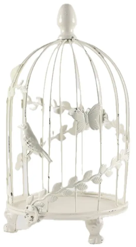 Cream Metal Decorative Bird Cage Large