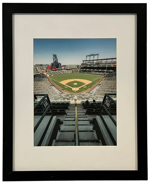 Baseball Field In Black Frame