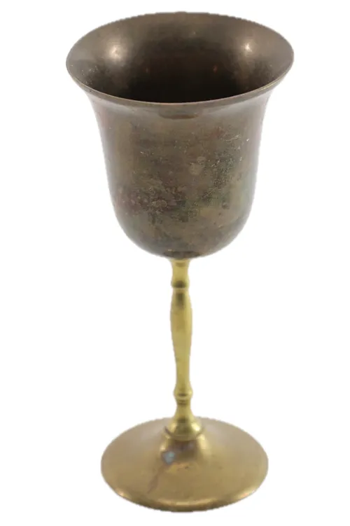 Aged Brass Wine Glass Chalice