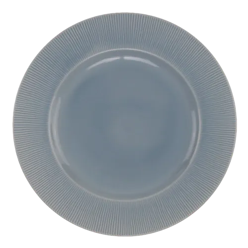Ice Blue Lined Rim Dinner Plate