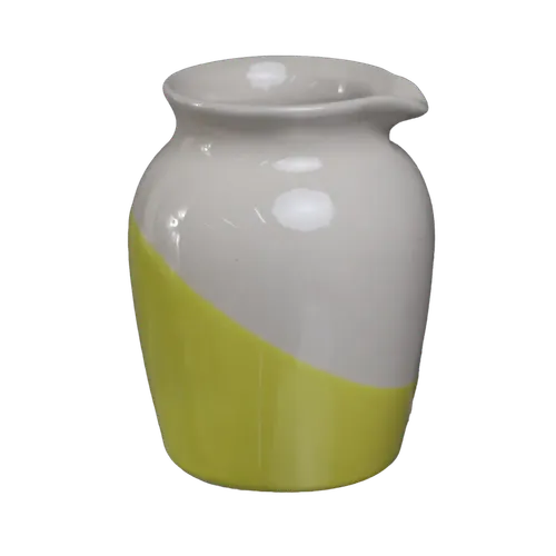 Lemon Yellow & Beige Creamer 