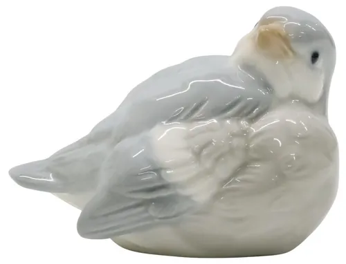 Soft Blue & Grey Porcelain Baby Bird