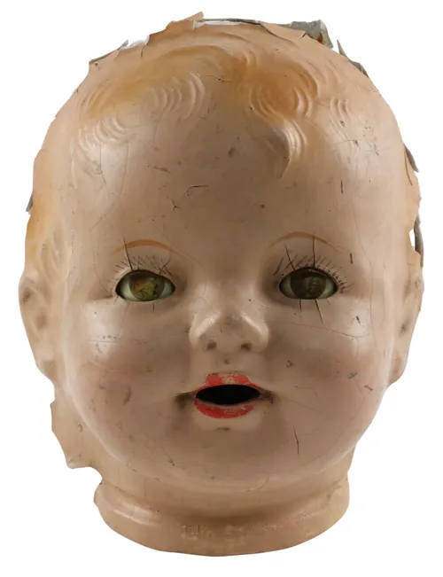 Antique Composition Doll Head - D