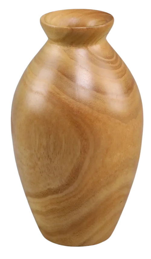 Natural Turned Wood Bud Vase