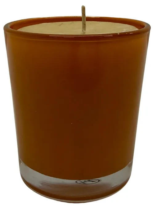 Orange Glass Jar Candle