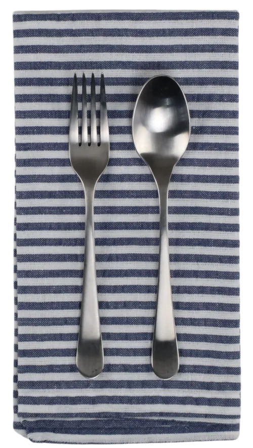 Blue Denim & White Pinstripe Napkin