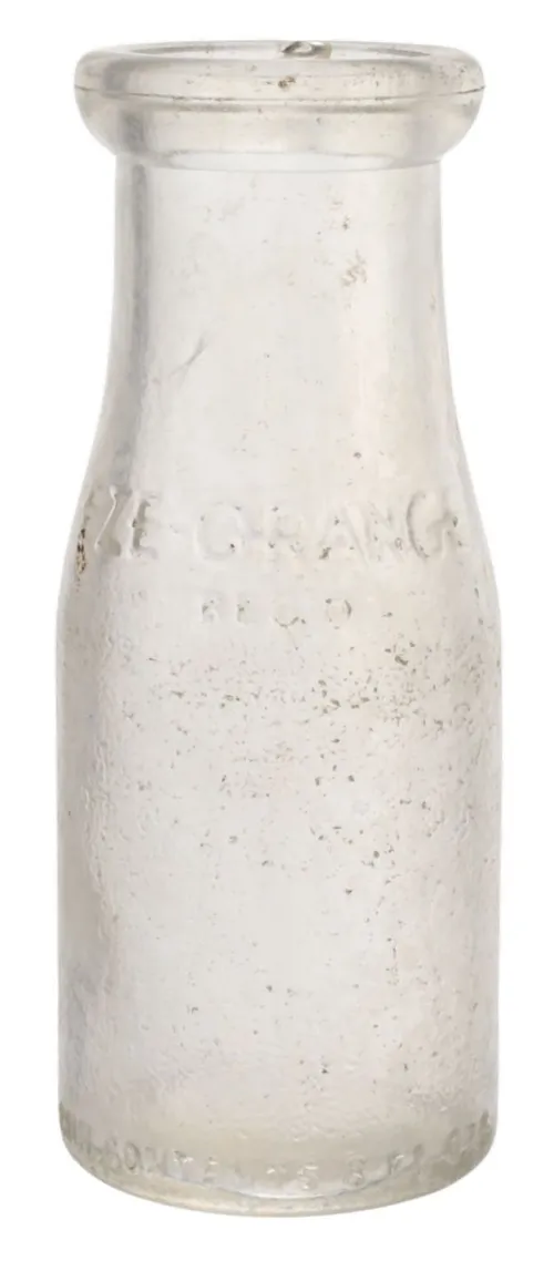 Antique Glass Aged Milk Bottle