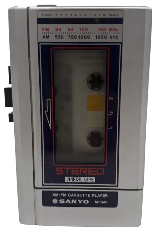 Vintage Silver Cassette Walkman