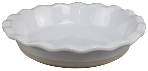 White & Putty Pie Dish