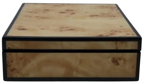 Burl Lacquer Box With Lid