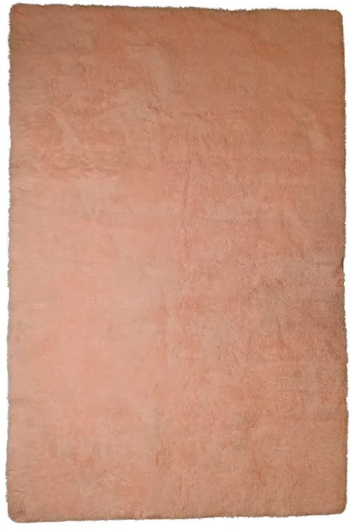 Soft Pink Shag Area Rug 6'2