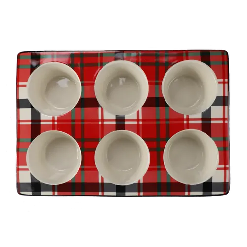 Tartan Ceramic Muffin Pan