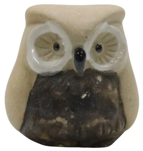 Stoneware Painted Owl - B