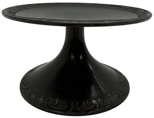 Black Metal Candle Holder With Intricate Design