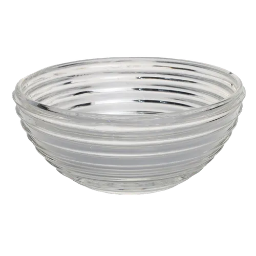 Clear Glass Ribbed Cereal Bowl