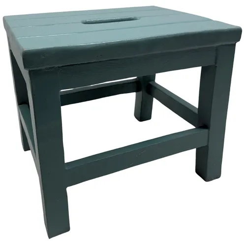 Teal Wood Step Stool