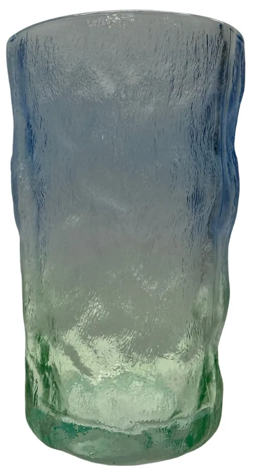 Gradient Blue & Green Textured Drinking Glass