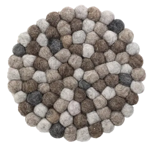 Grey Felt Ball Trivet
