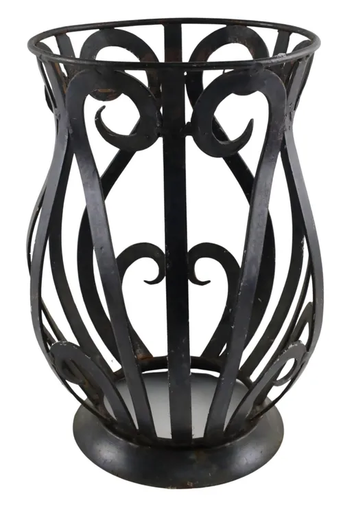 Welded Wrought Iron Candle Holder
