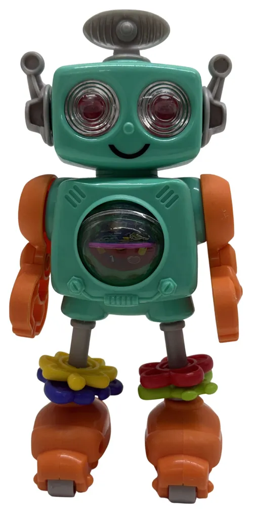 Mint Green & Orange Robot Toy