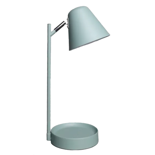 Matte Sage Desk Lamp With Integrated Circular Tray Base
