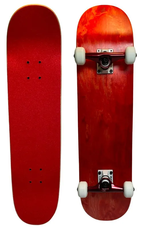Red Skateboard With Red Grip Tape
