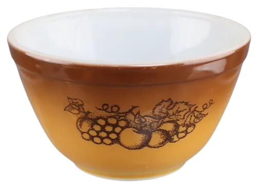 Brown Gradient Fruit Pattern Mixing Bowl - Small