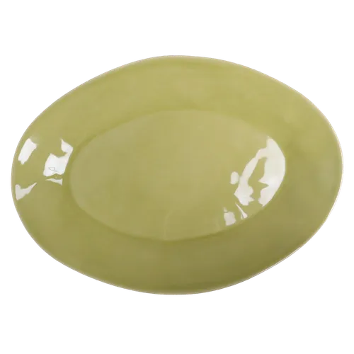 Irregular Oval Pear Green Serving Platter
