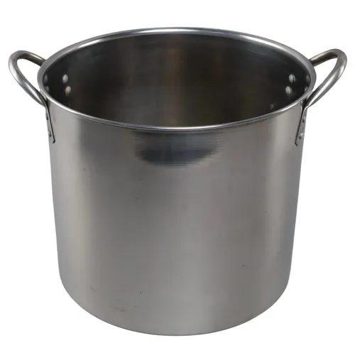 Brushed Steel Stock Pot With Handles