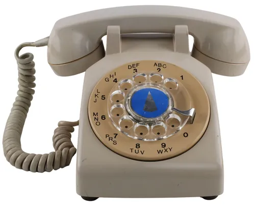 Beige Rotary Telephone