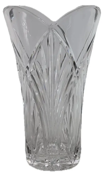 Cut Crystal Clear Glass Vase