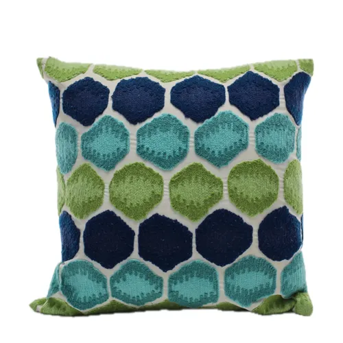 Blue & Green Sea Turtle Shells Throw Pillow