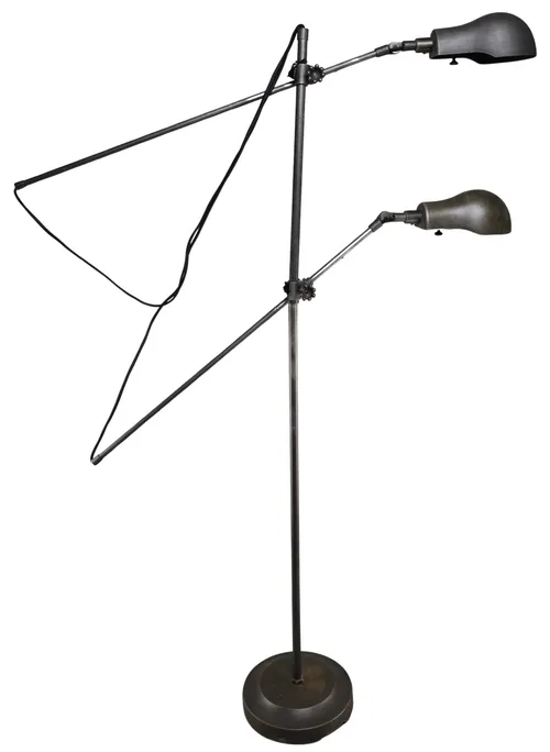 Industrial Metal Double Arm Floor Lamp