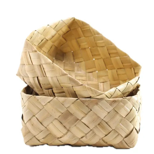 Dried Palm Leaf Weave Box