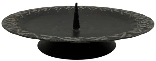 Black & Silver Metal Candle Holder