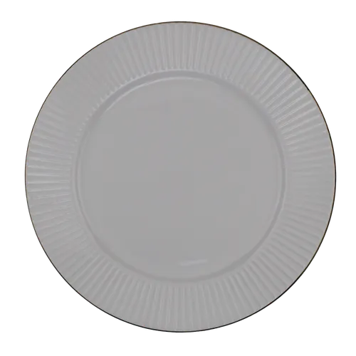 White Ribbed Rim With Gold Edge Side Plate