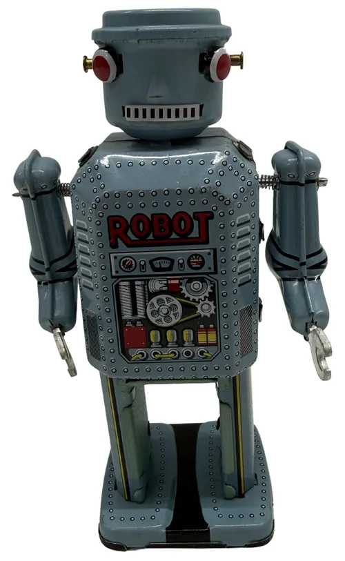 Tin Windup Blue Robot