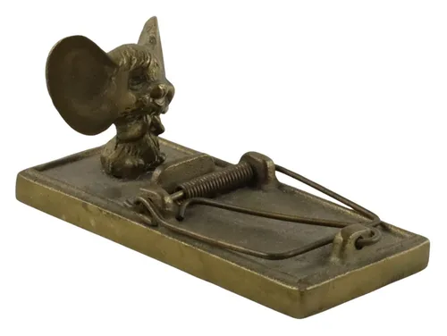 Brass Mouse Trap Note Holder