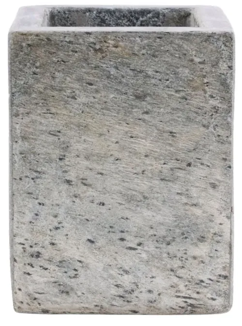 White Granite Square Pen Cup