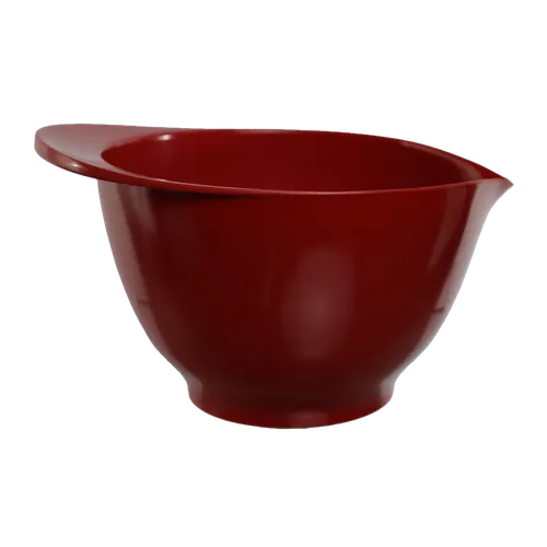 Rhubarb Red Melamine Mixing Bowl With Spout & Lip
