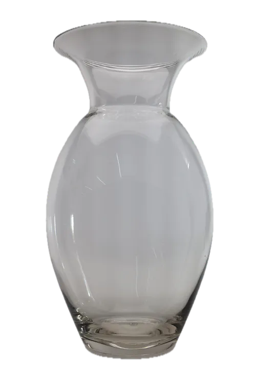 Exaggerated Flute Clear Glass Vase