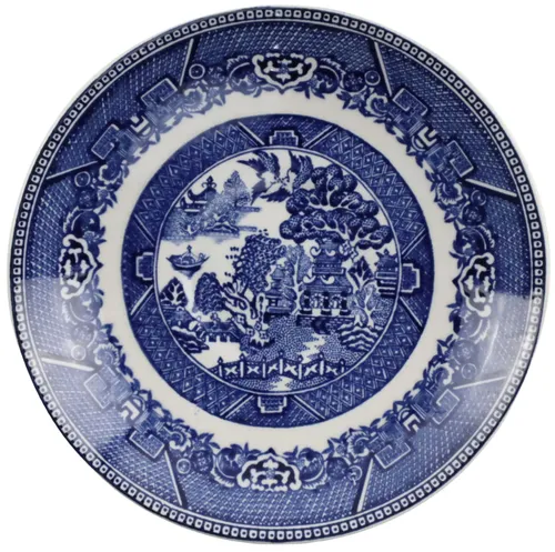 Blue Willow Pattern Dessert Plate