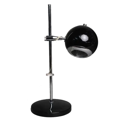 Vintage Gloss Black & Chrome Stem Desk Lamp