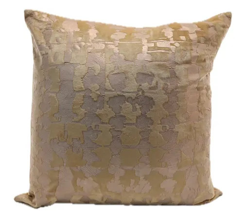 Tanned Platinum Metallic Pink Throw Pillow