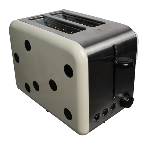 White & Black Polka Dot 2 Slice Toaster
