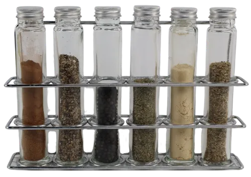 Silver Wire Test Tube Spice Rack