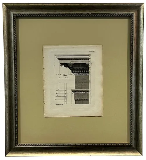 Black & White Architectural Elements III In Silver Frame
