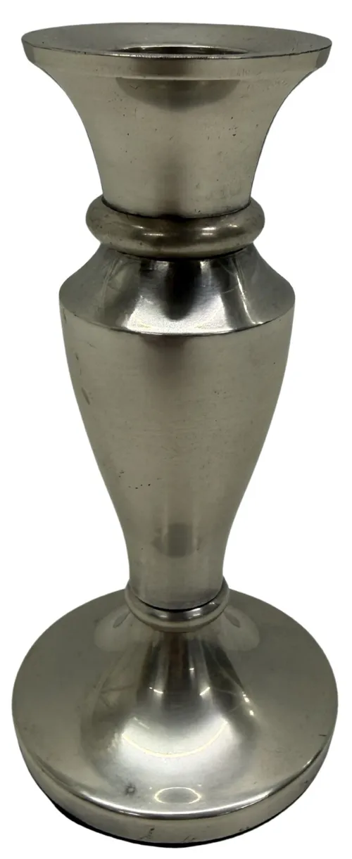 Nickel Finish Taper Candle Holder